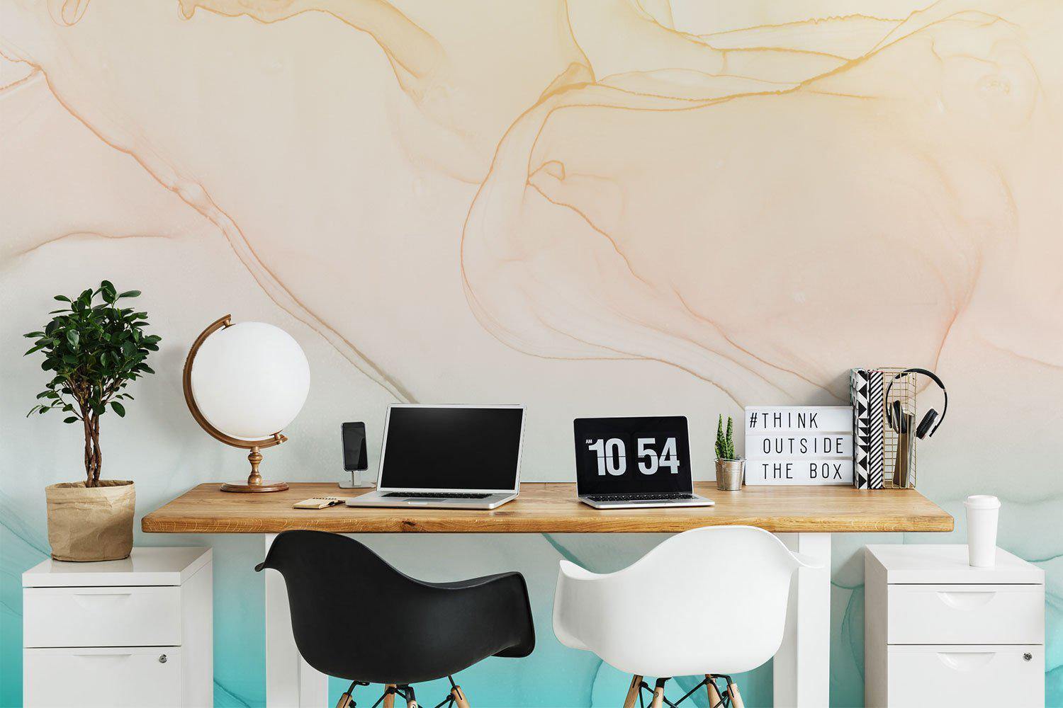 Tropical Ocean Ink Utopia Wall Mural-Wall Mural-Eazywallz