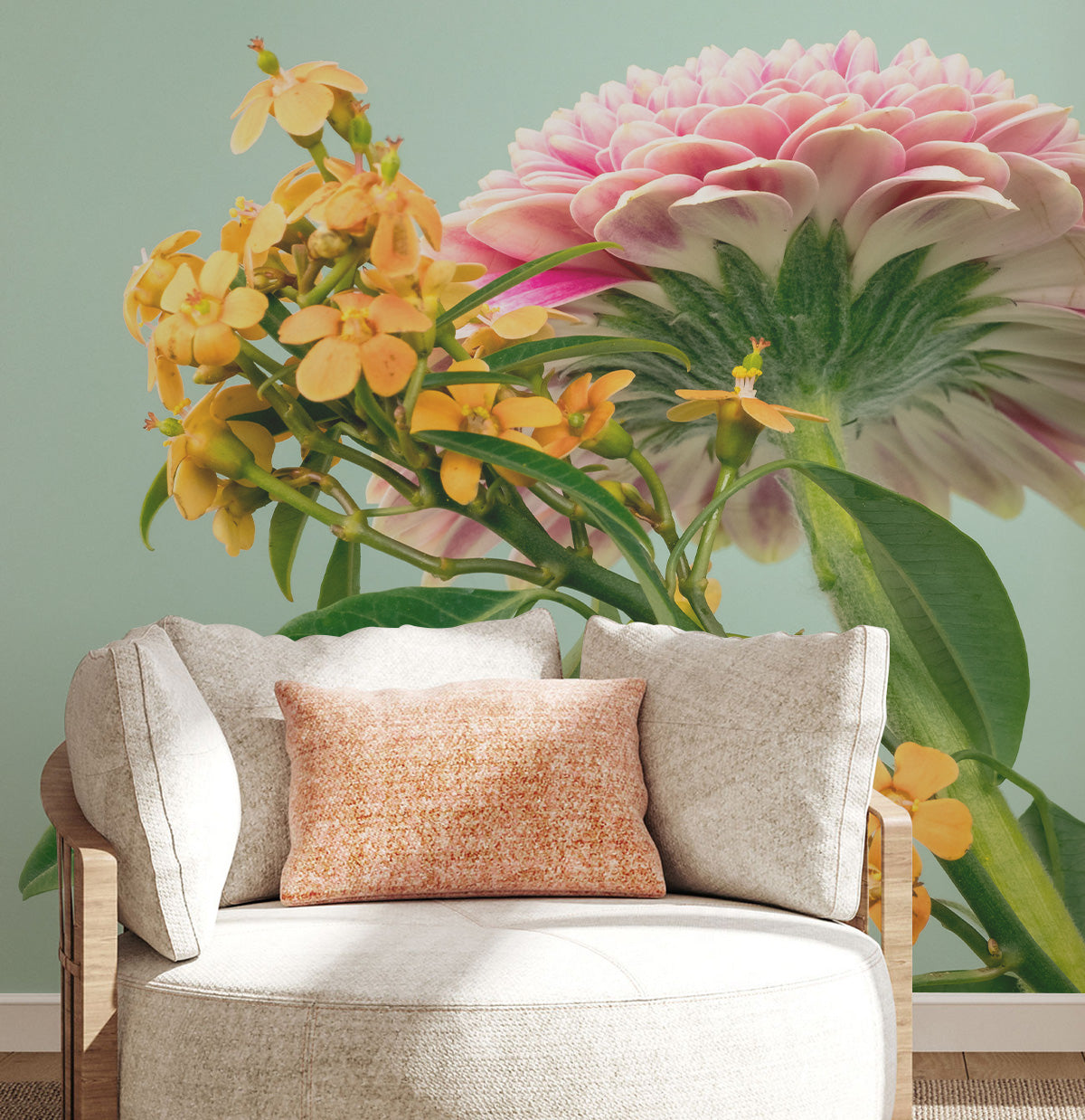 Mixed Colourful Flowers Wall Mural