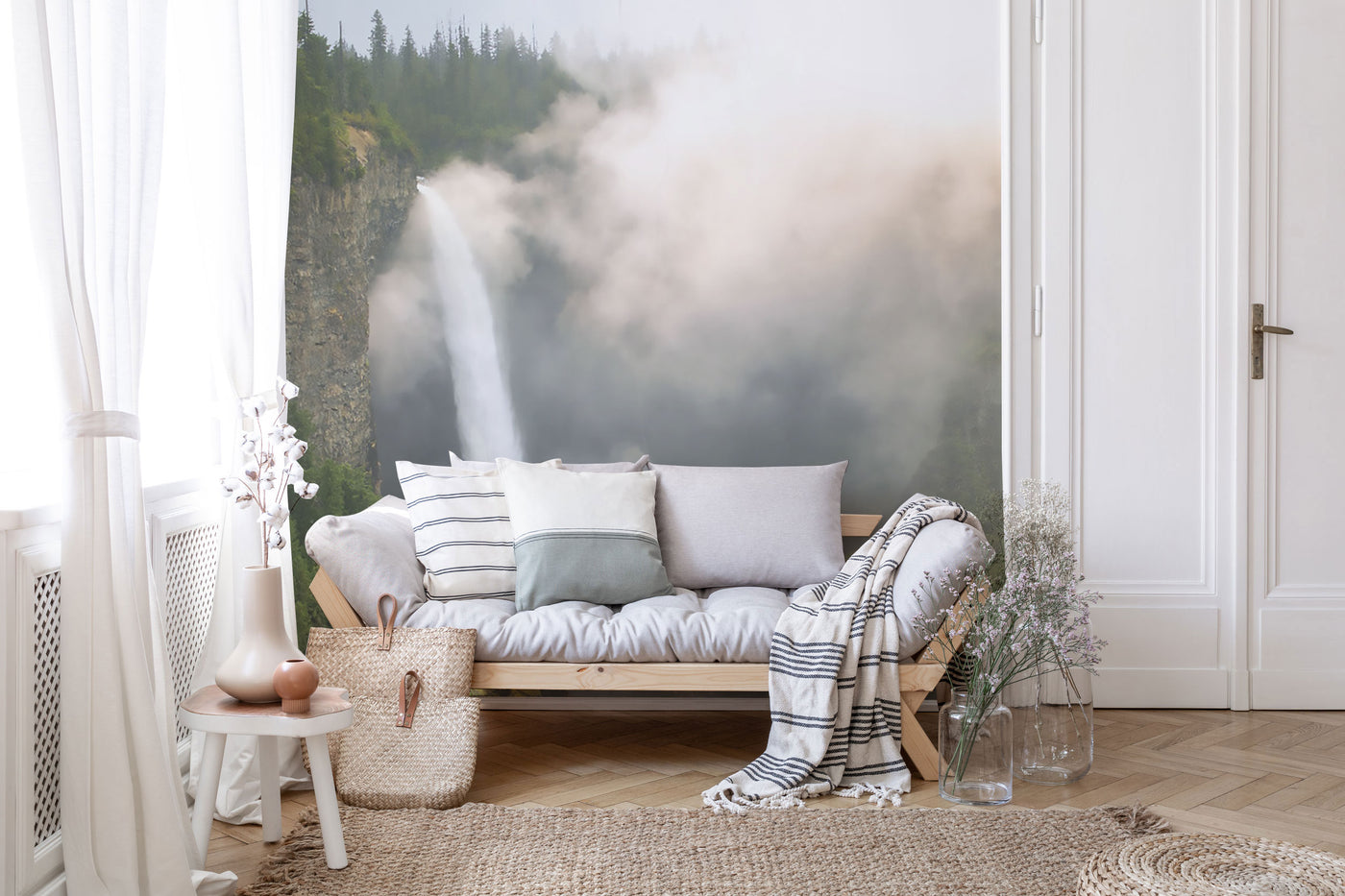 Forest Waterfall Wall Mural