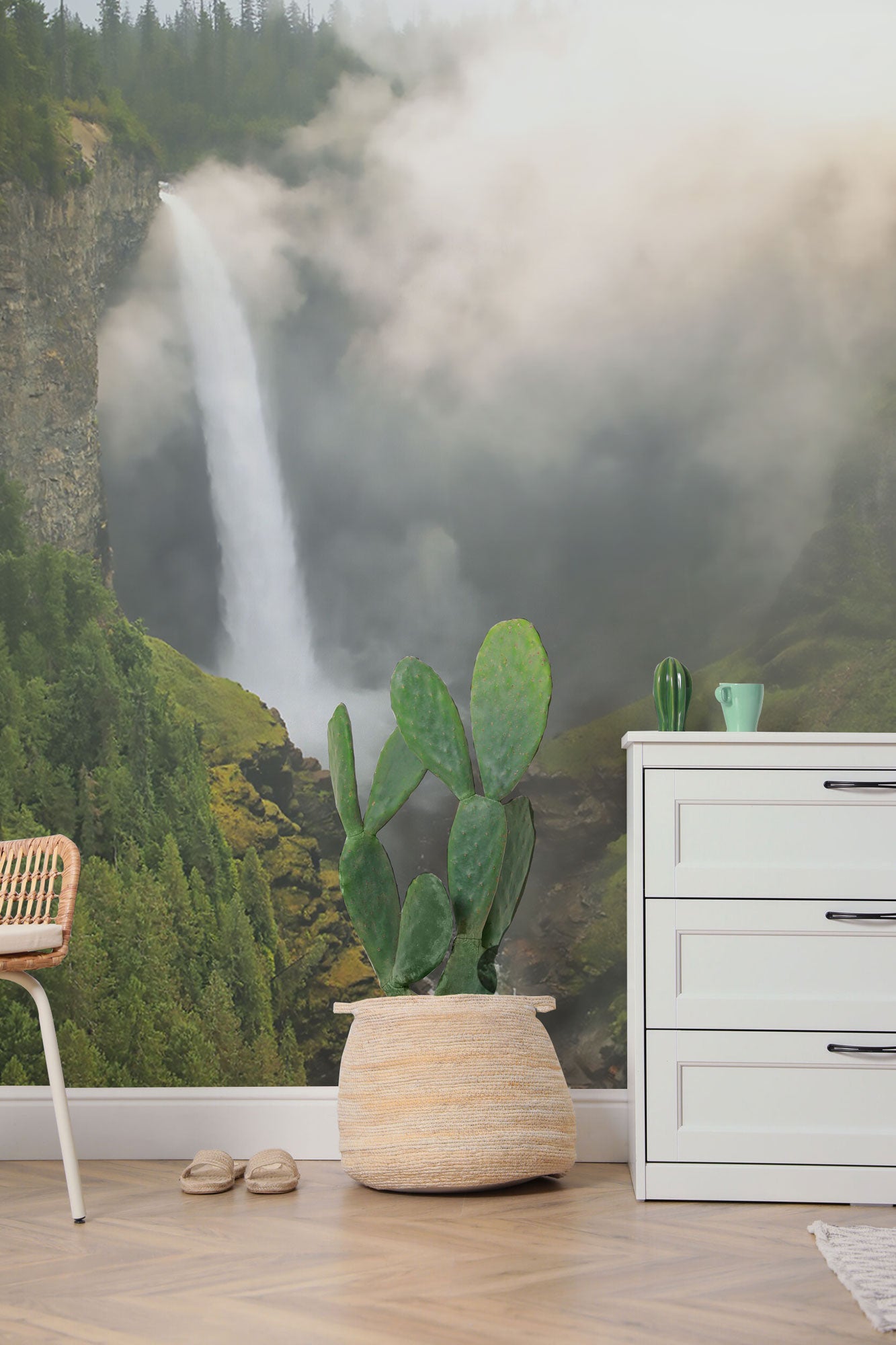 Forest Waterfall Wall Mural