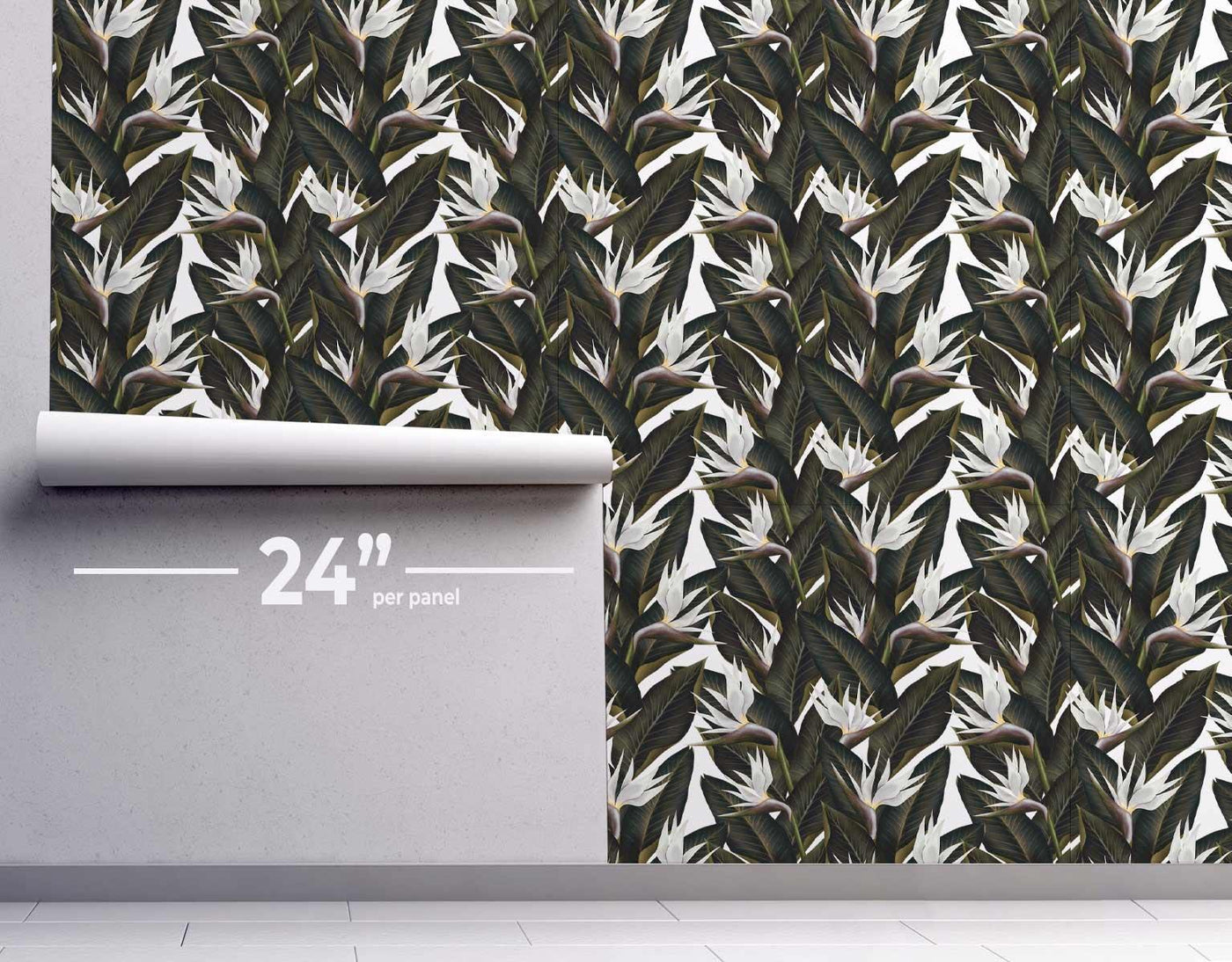 Vanilla Birds of Paradise Wallpaper #331-Repeat Pattern Wallpaper-Eazywallz