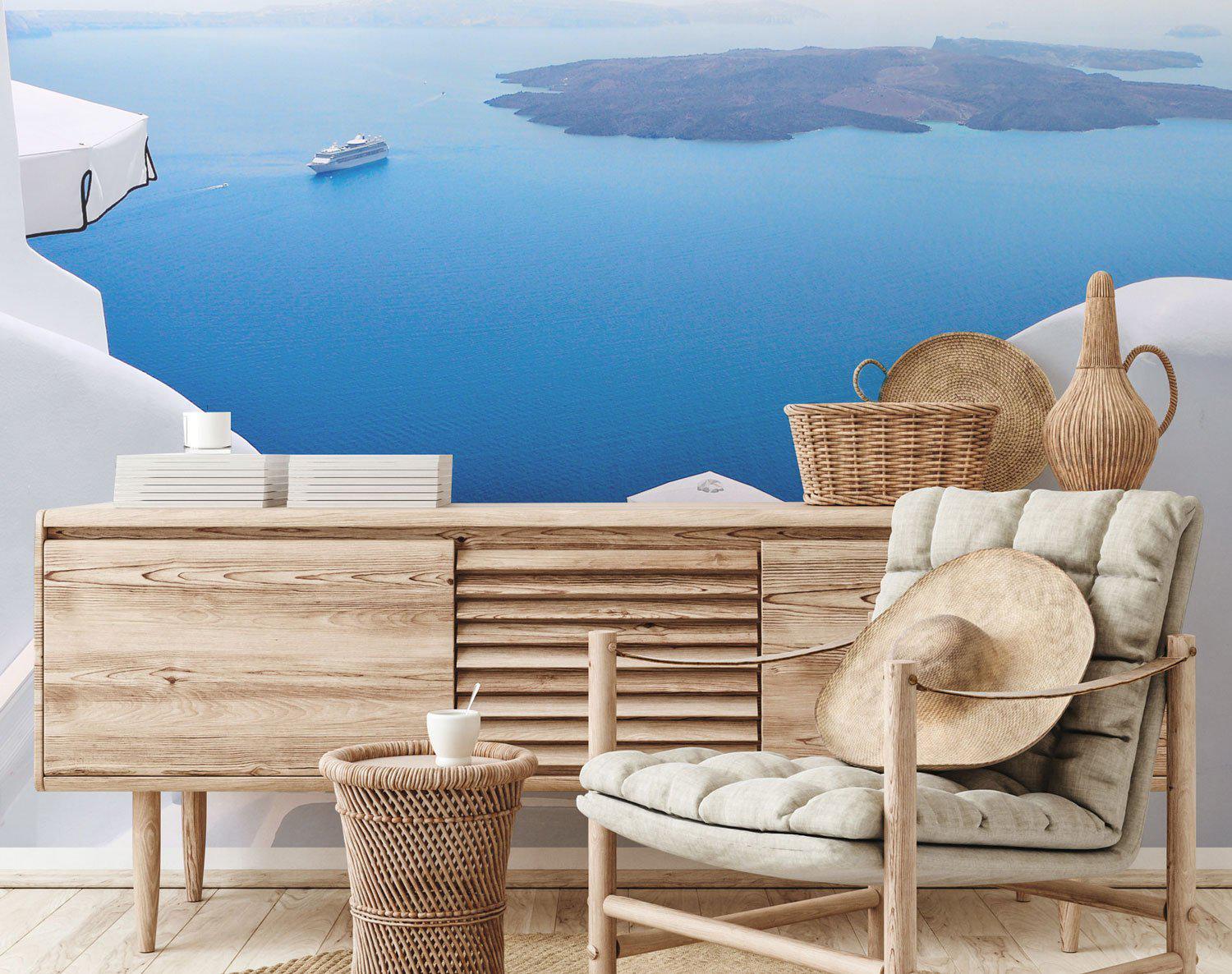 View from Santorini Wall Mural-Wall Mural-Eazywallz