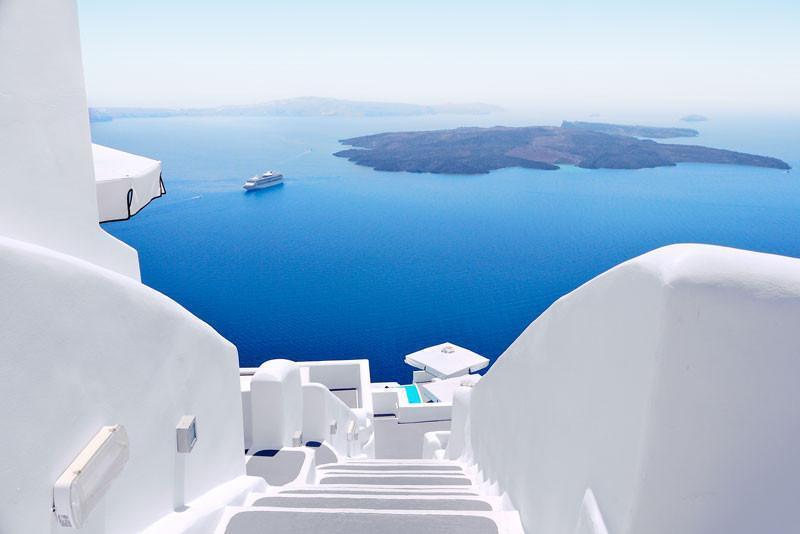 View from Santorini Wall Mural-Wall Mural-Eazywallz