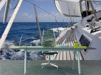 View from luxurious sailboat Wall Mural-Wall Mural-Eazywallz