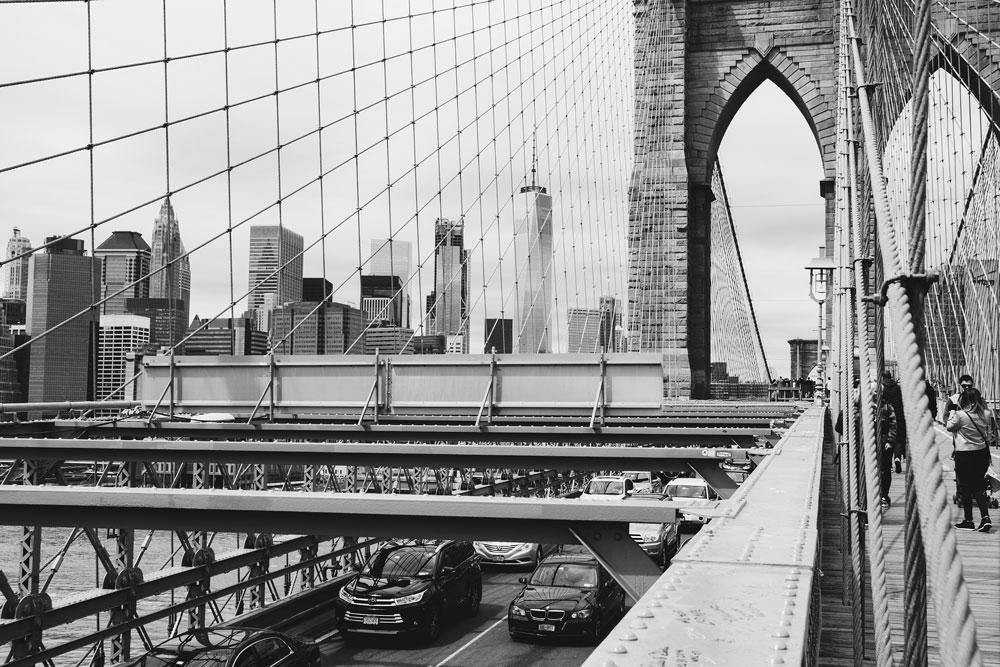 View on Brooklyn Bridge Wall Mural-Wall Mural-Eazywallz