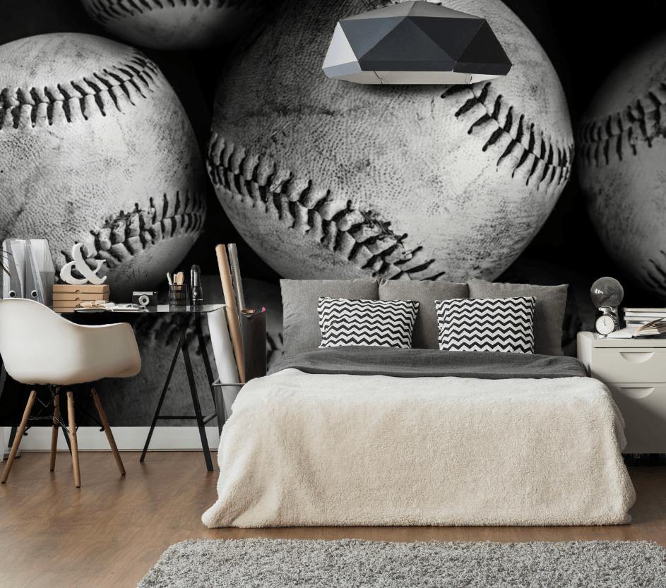 Vintage Baseballs Wall Mural-Wall Mural-Eazywallz