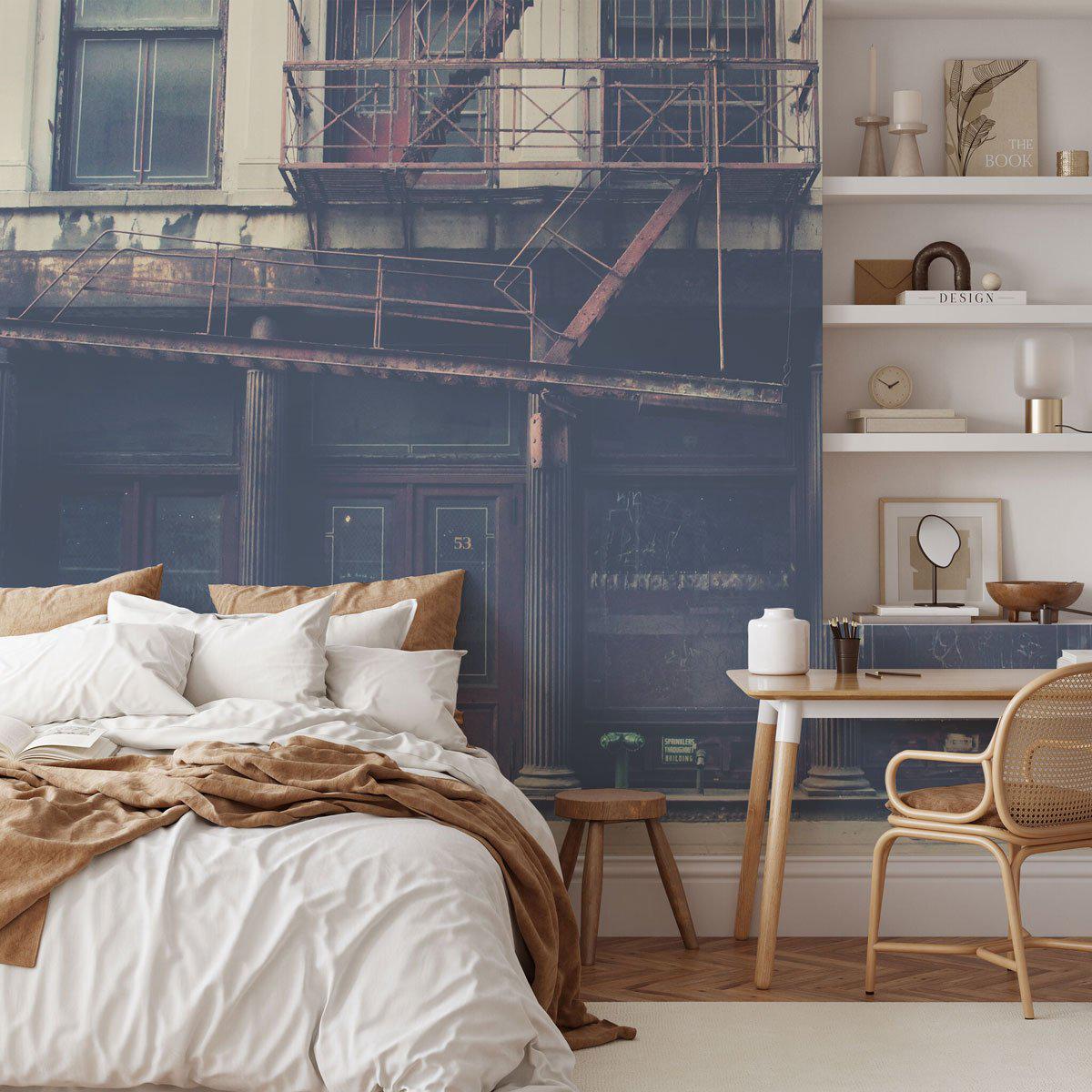 Vintage Building in NYC Wall Mural-Wall Mural-Eazywallz