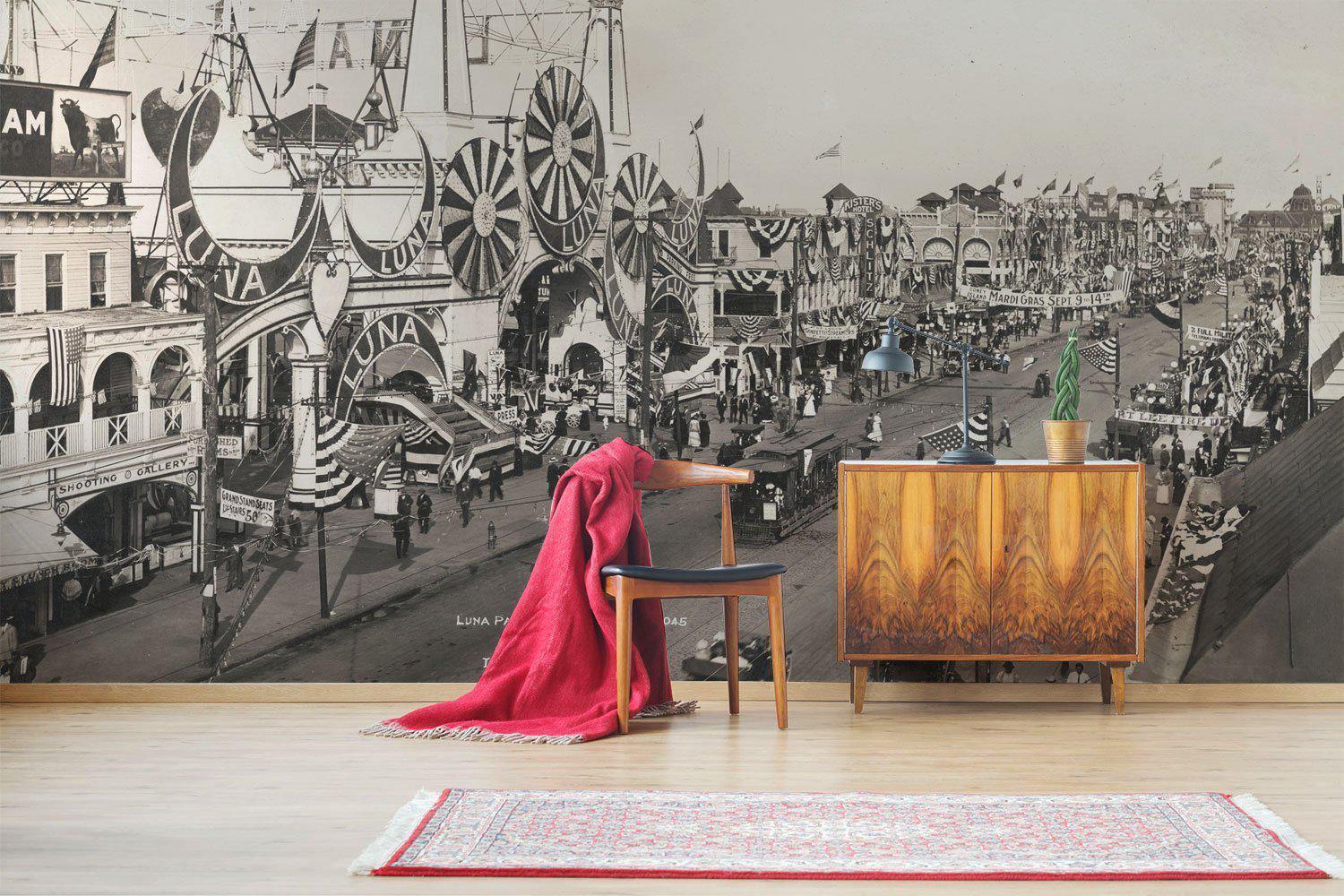 Vintage Coney Island, NY Wall Mural-Wall Mural-Eazywallz