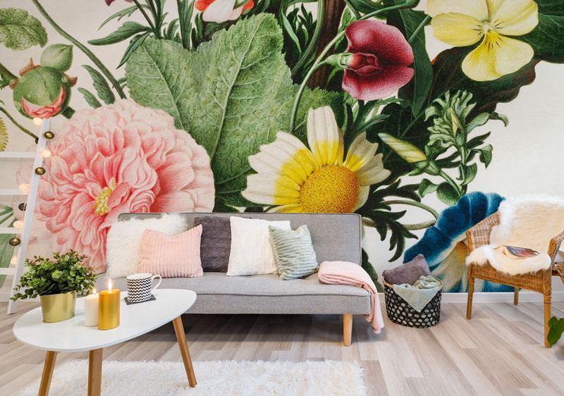 Vintage Floral Lux Wallpaper Mural-Wall Mural-Eazywallz