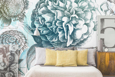 Vintage Floral Water Color Wall Mural-Wall Mural-Eazywallz