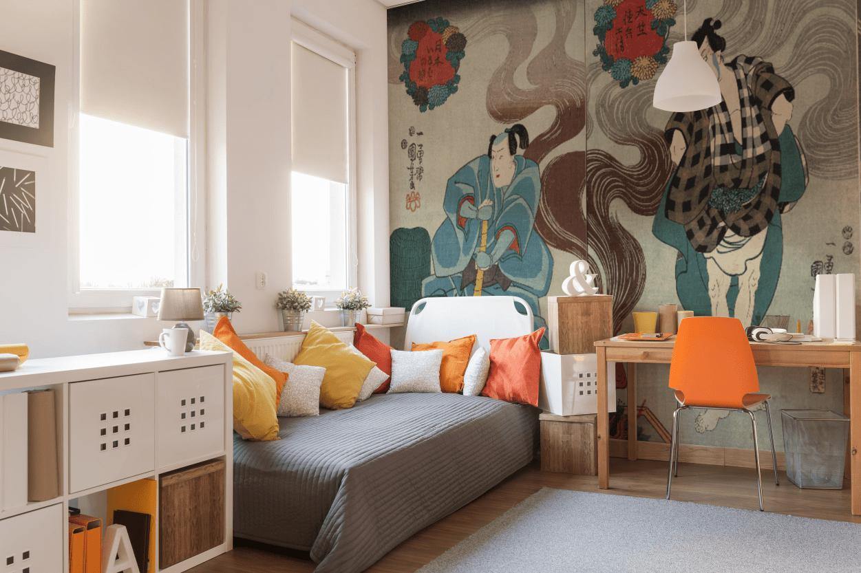 Vintage Japanese Theatre Play Wall Mural-Wall Mural-Eazywallz