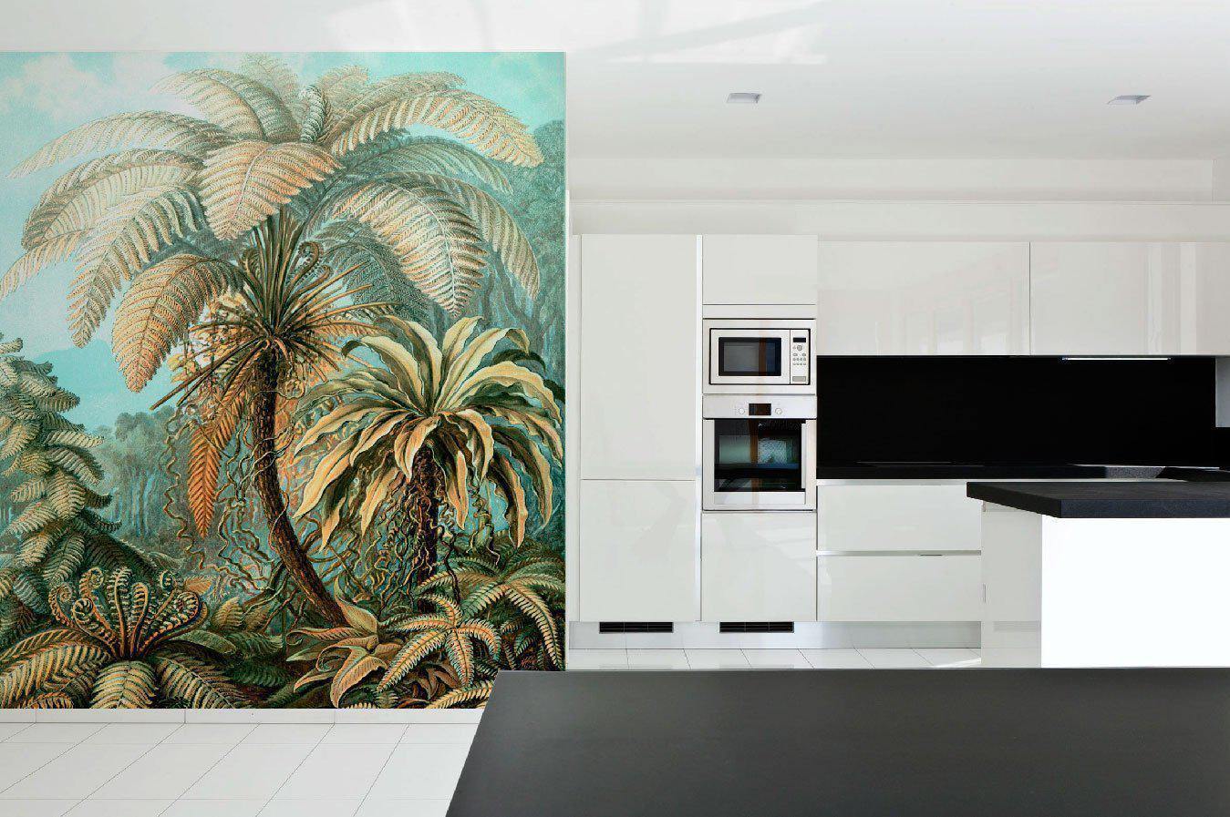 Vintage Jungle Illustration Wall Mural-Wall Mural-Eazywallz