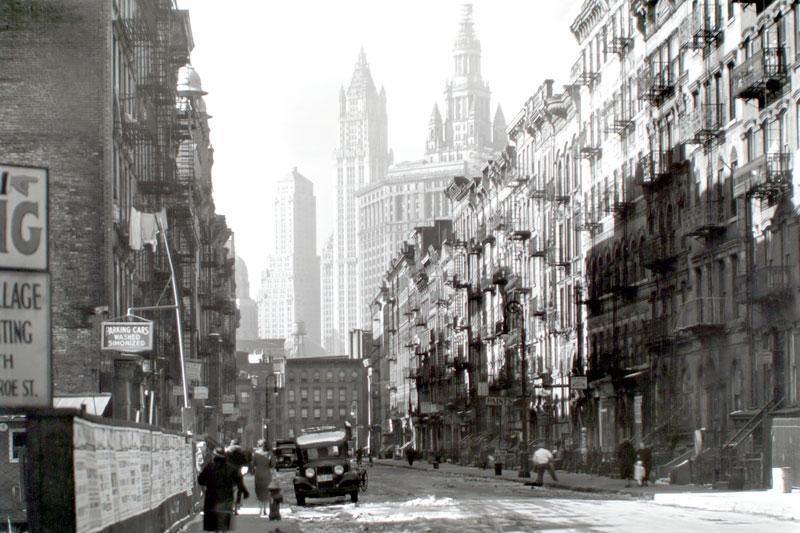 Vintage Manhattan Scene Wallpaper Mural-Wall Mural-Eazywallz