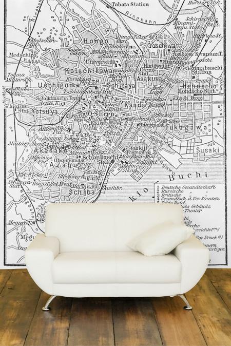 Vintage Map of Tokyo Wall Mural-Wall Mural-Eazywallz