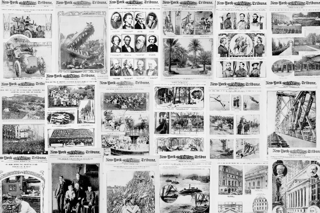 Vintage New York Tribune Newspaper Wall Mural-Wall Mural-Eazywallz