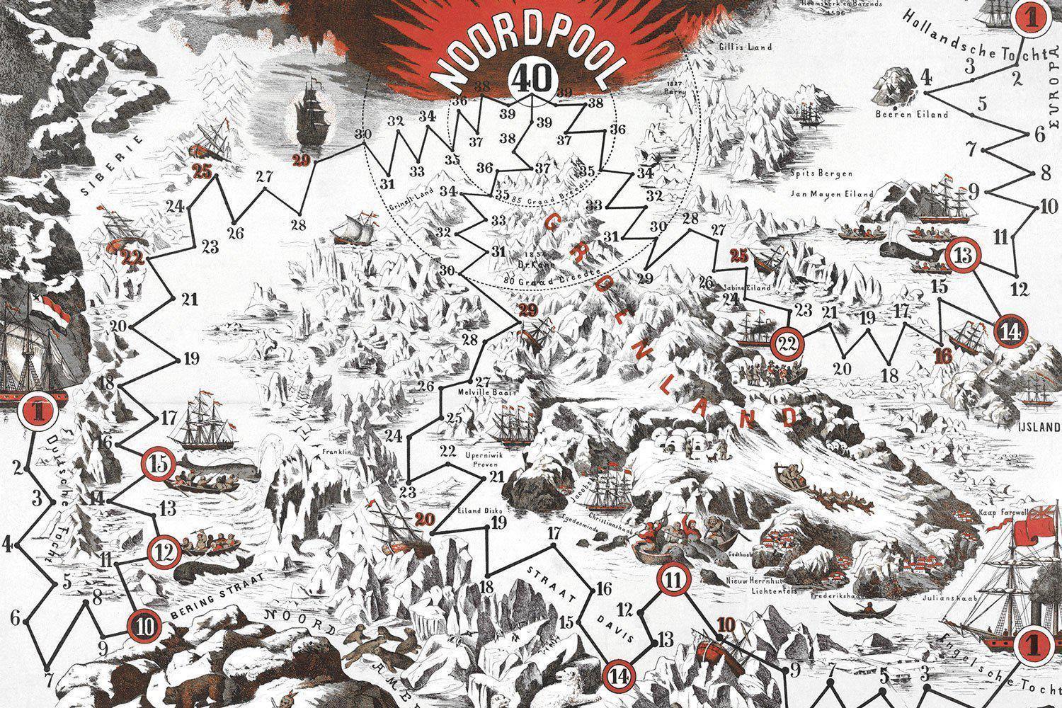 Vintage Noordpool Map Wall Mural-Wall Mural-Eazywallz