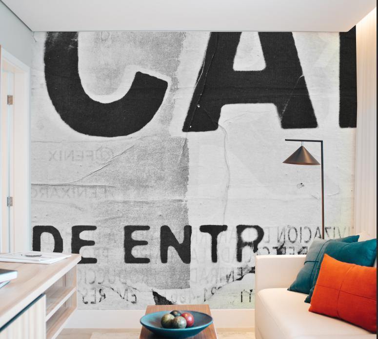 Vintage Word Mix Wall Mural-Wall Mural-Eazywallz