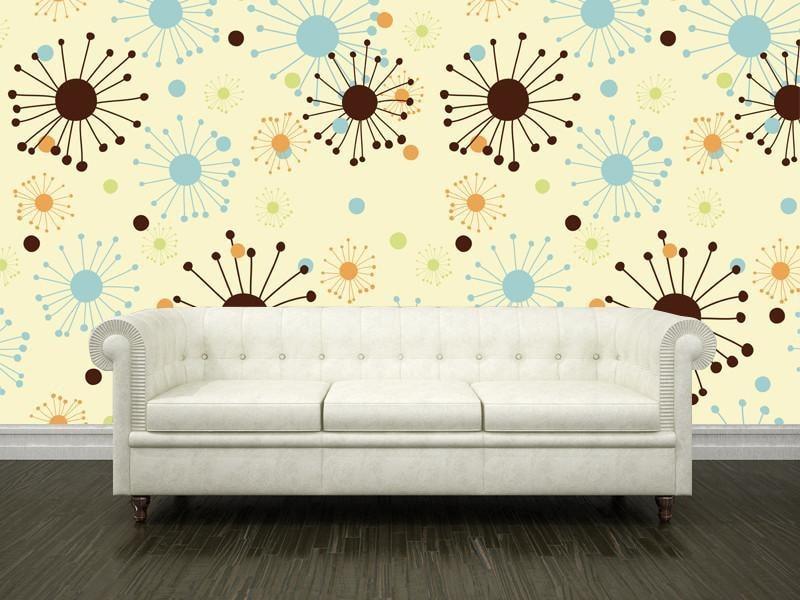 Vintage floral pattern Wall Mural-Wall Mural-Eazywallz