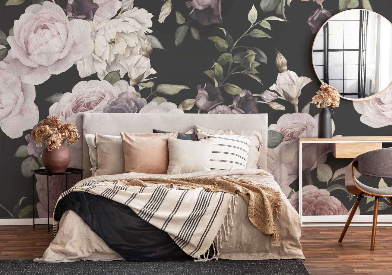 Water Color Roses Wall Mural-Wall Mural-Eazywallz