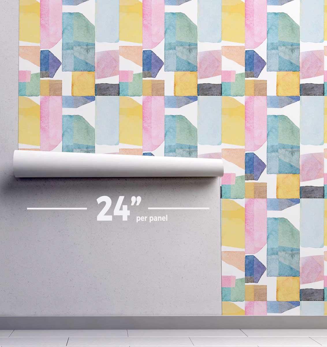 Water Color Shapes Wallpaper #068-Repeat Pattern Wallpaper-Eazywallz