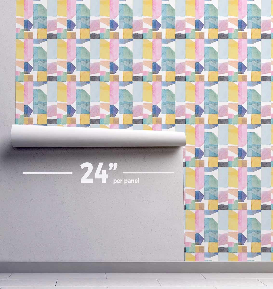 Water Color Shapes Wallpaper #068-Repeat Pattern Wallpaper-Eazywallz