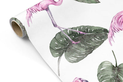Watercolor Pink Flamingo Wallpaper #345-Repeat Pattern Wallpaper-Eazywallz