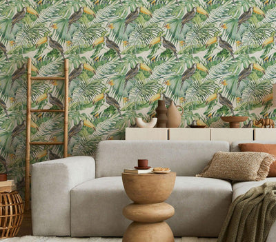 Watercolor Toucan Wallpaper #105-Repeat Pattern Wallpaper-Eazywallz