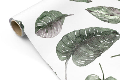 Watercolor Tropical Leaves Wallpaper #344-Repeat Pattern Wallpaper-Eazywallz