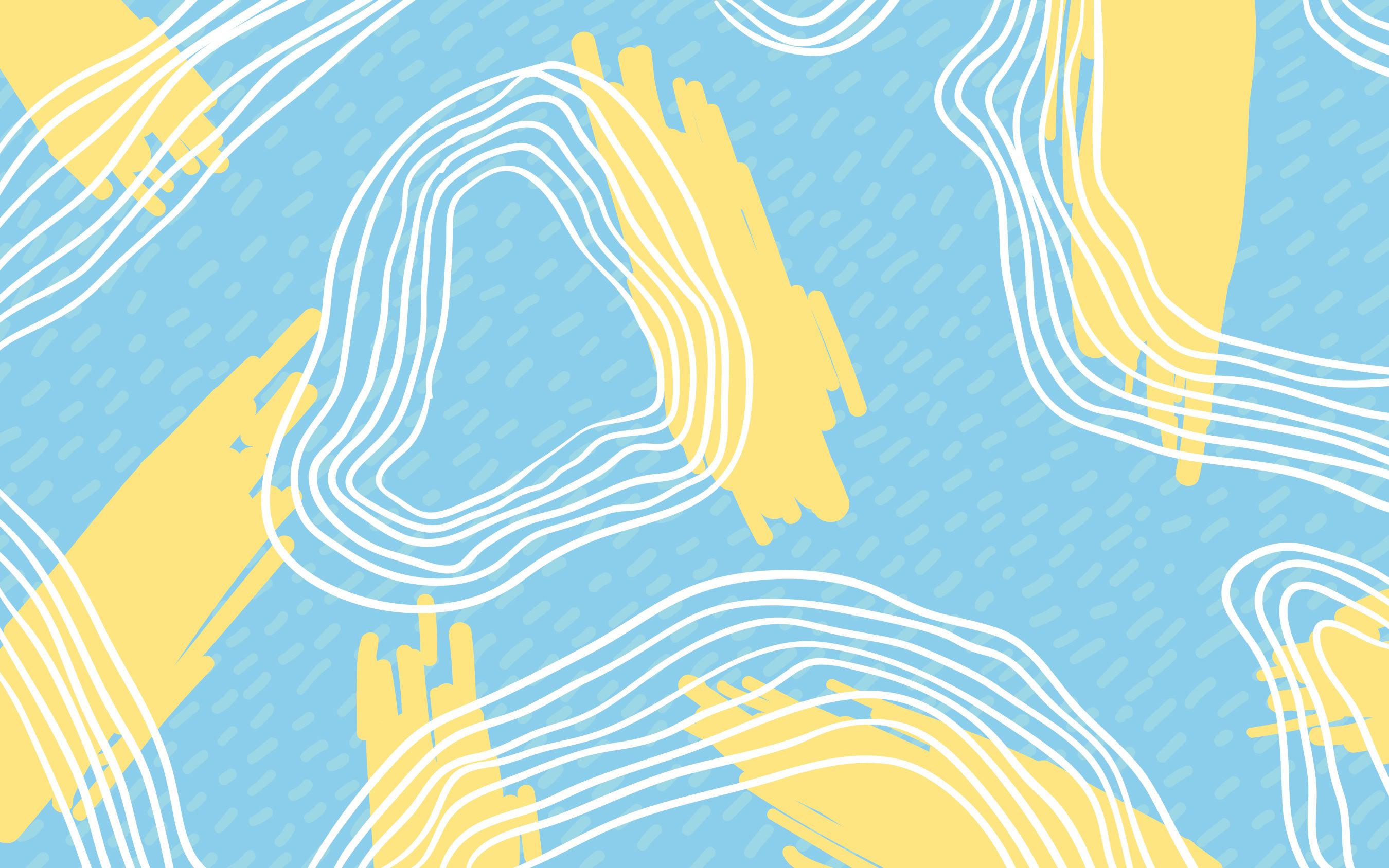 Wavy Memphis Wall Mural-Wall Mural-Eazywallz