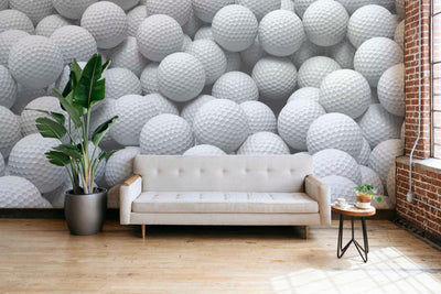White Golf Balls Wall Mural-Wall Mural-Eazywallz