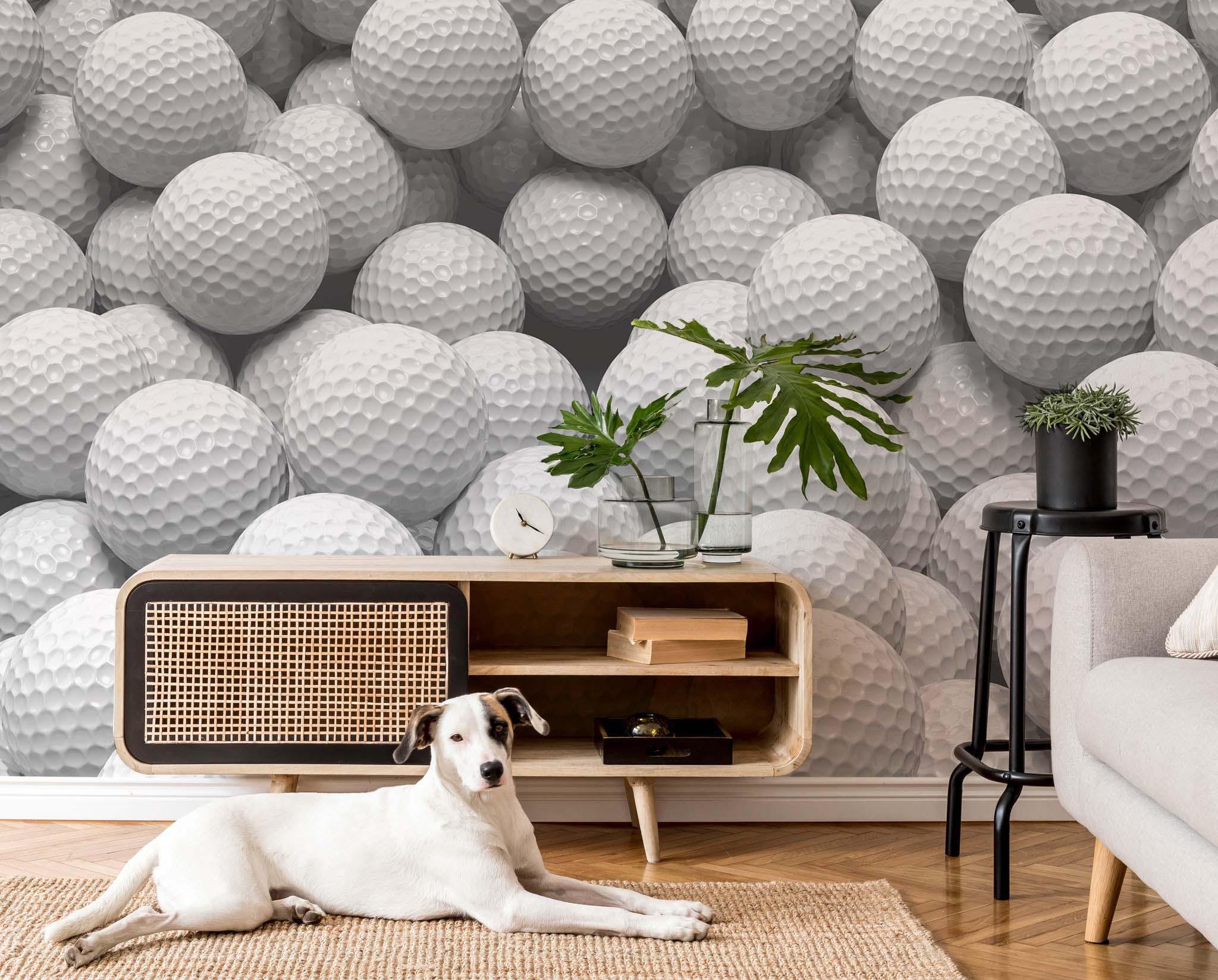 White Golf Balls Wall Mural-Wall Mural-Eazywallz