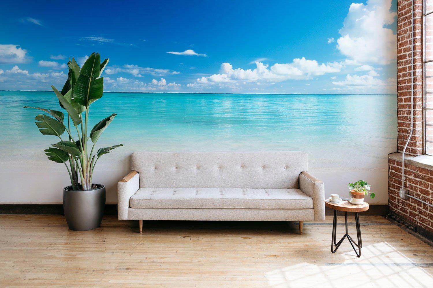 White Sand Beach Wall Mural-Wall Mural-Eazywallz