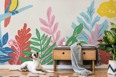 Wild Rainbow Forest Wallpaper Mural-Wall Mural-Eazywallz