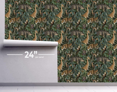 Wild Safari Wallpaper #235-Repeat Pattern Wallpaper-Eazywallz