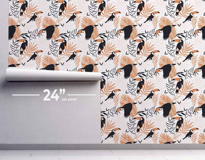Wild Toucans Wallpaper #229-Repeat Pattern Wallpaper-Eazywallz