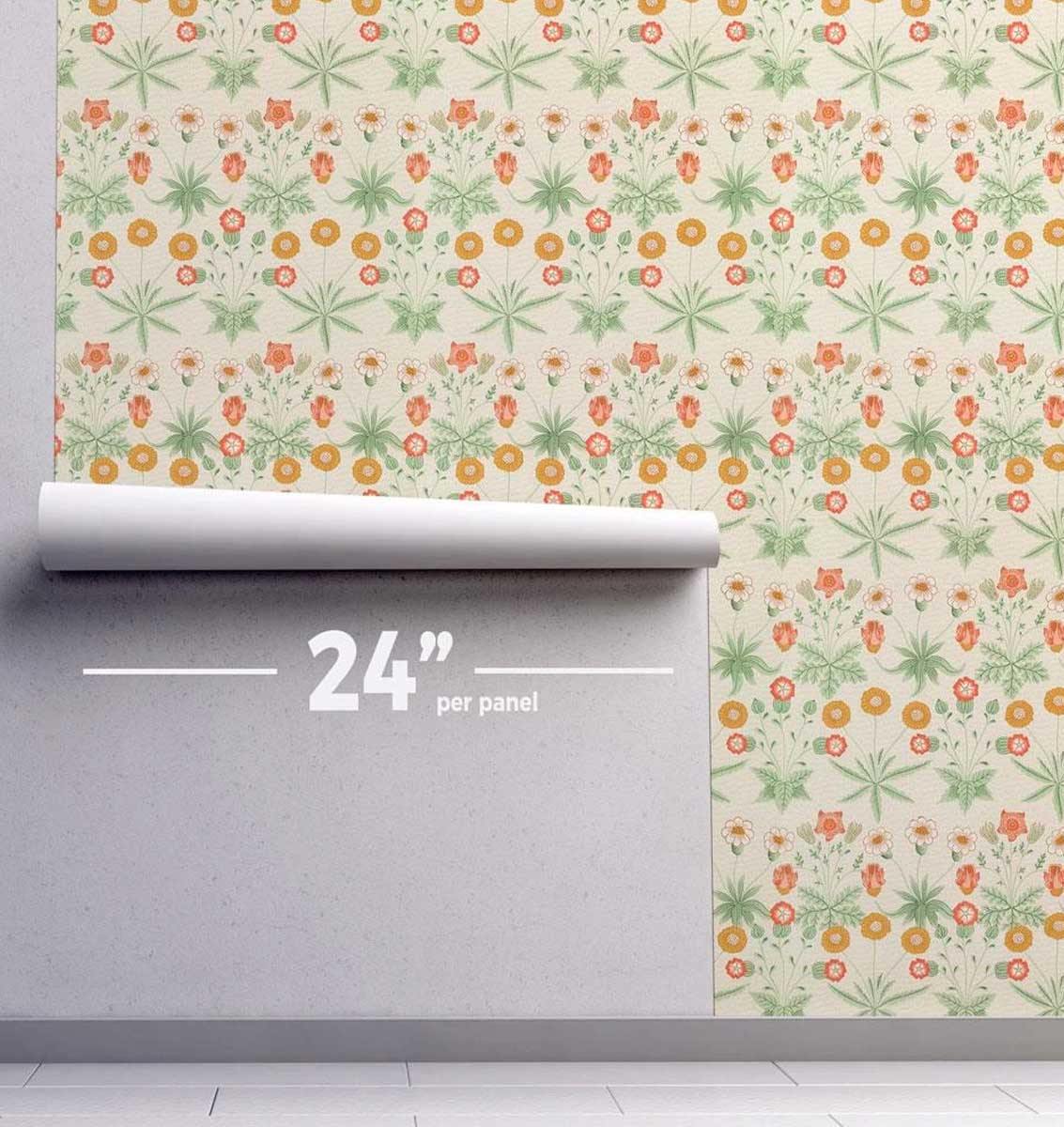 William Morris Daisy Wallpaper #096-Repeat Pattern Wallpaper-Eazywallz