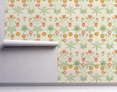 William Morris Daisy Wallpaper #096-Repeat Pattern Wallpaper-Eazywallz