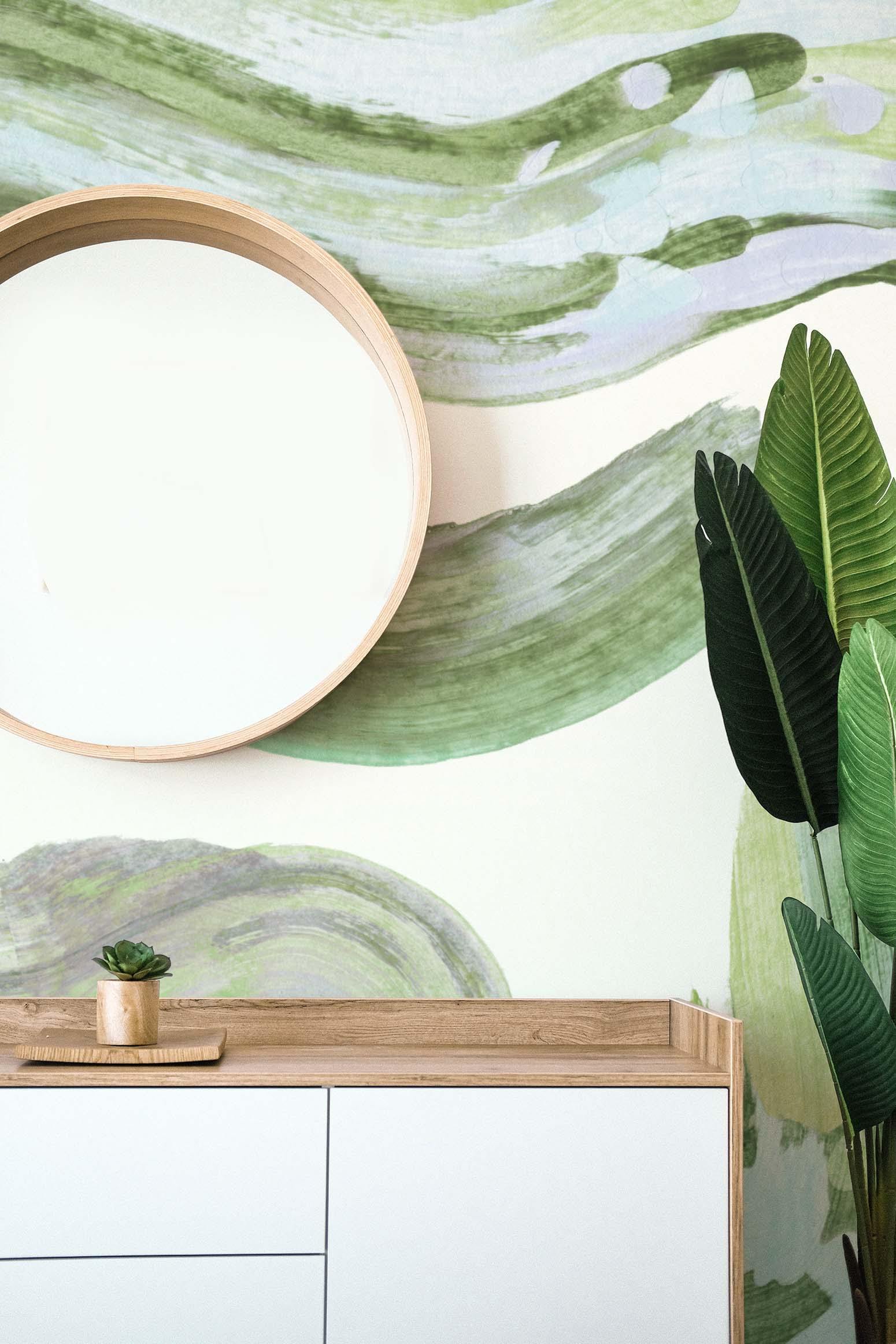 Winter Forest Paint Brush Wall Mural-Wall Mural-Eazywallz