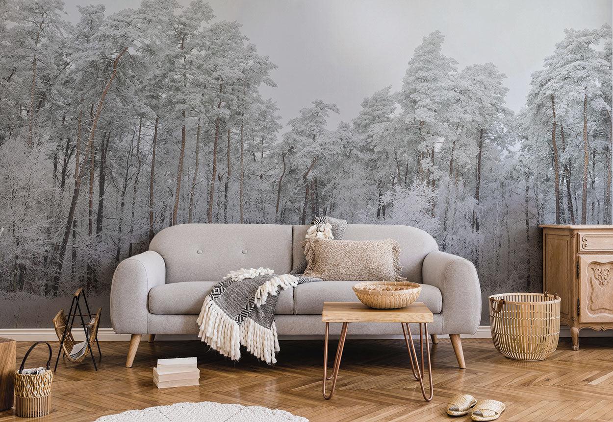 Winter Forest Wonderland Wall Mural-Wall Mural-Eazywallz