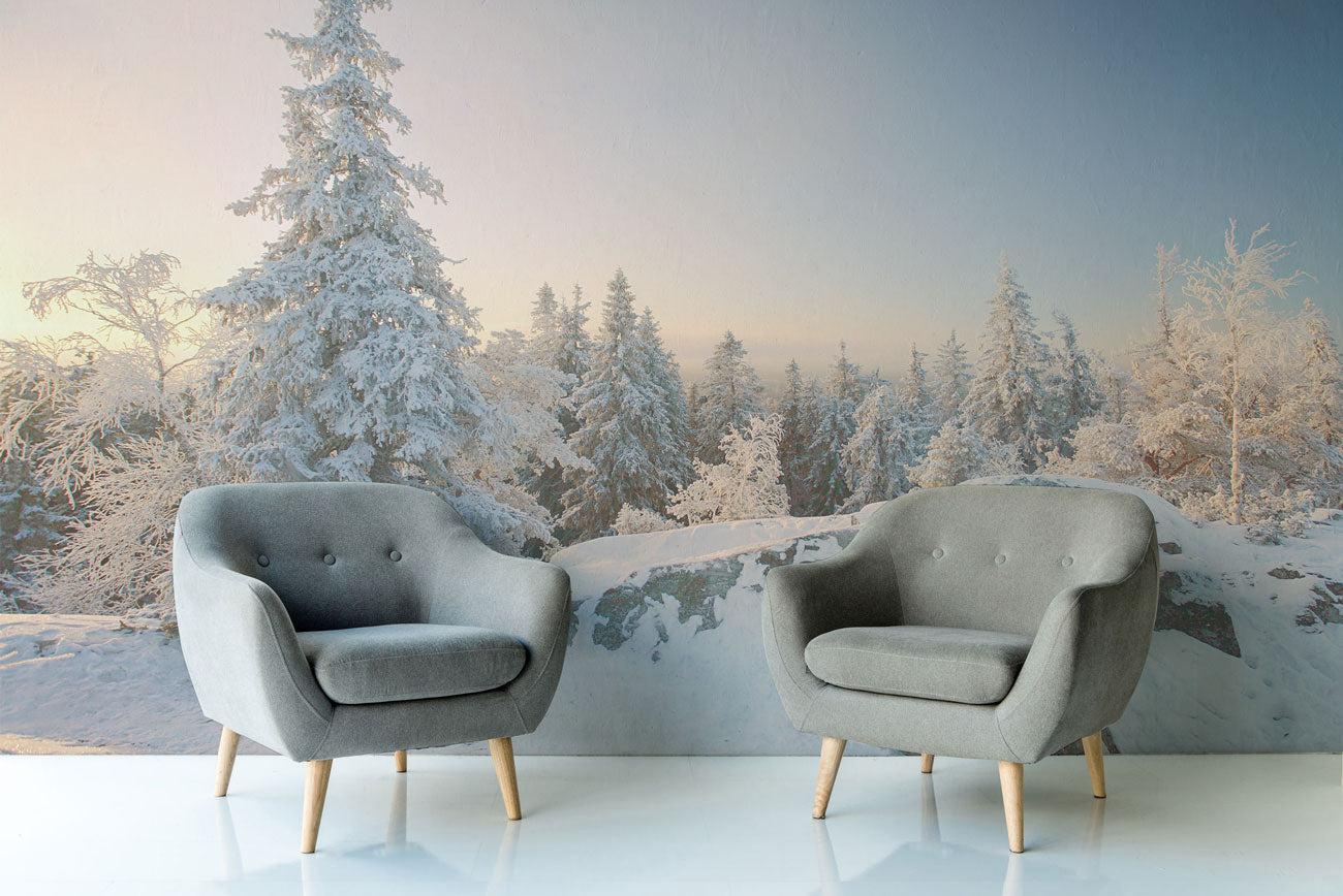 Winter landscape Wall Mural-Wall Mural-Eazywallz