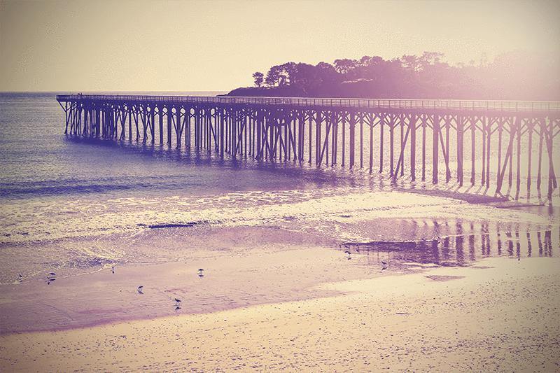 Wood Bridge on California Sunset Wall Mural-Wall Mural-Eazywallz