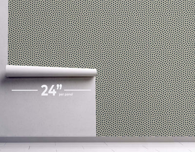 Woodland Teal Dots Wallpaper #125-Repeat Pattern Wallpaper-Eazywallz