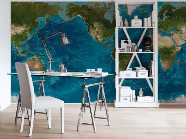 World Map Wall Mural-Wall Mural-Eazywallz