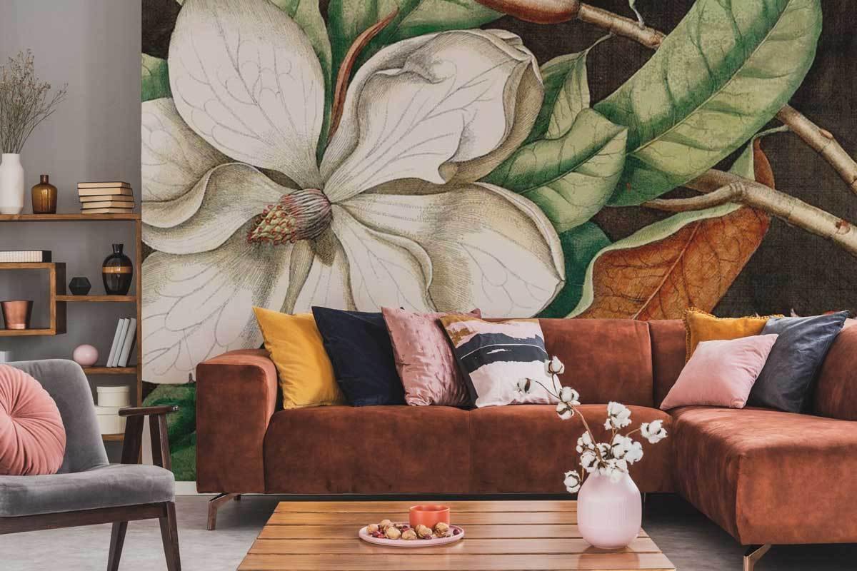 Yellow Lilly Wallpaper Mural-Wall Mural-Eazywallz