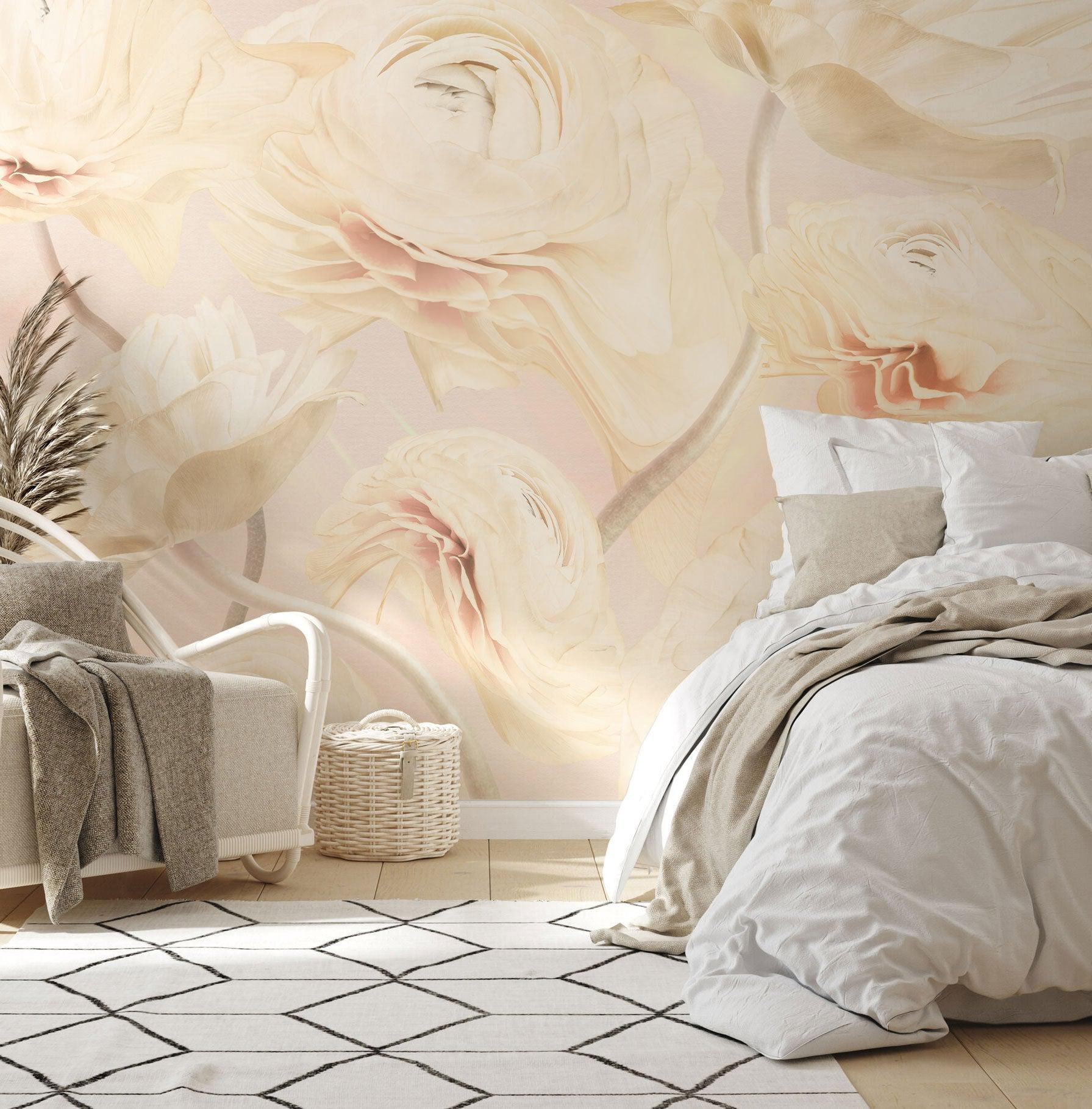 Yellow Lucid Flowers Wall Mural-Wall Mural-Eazywallz