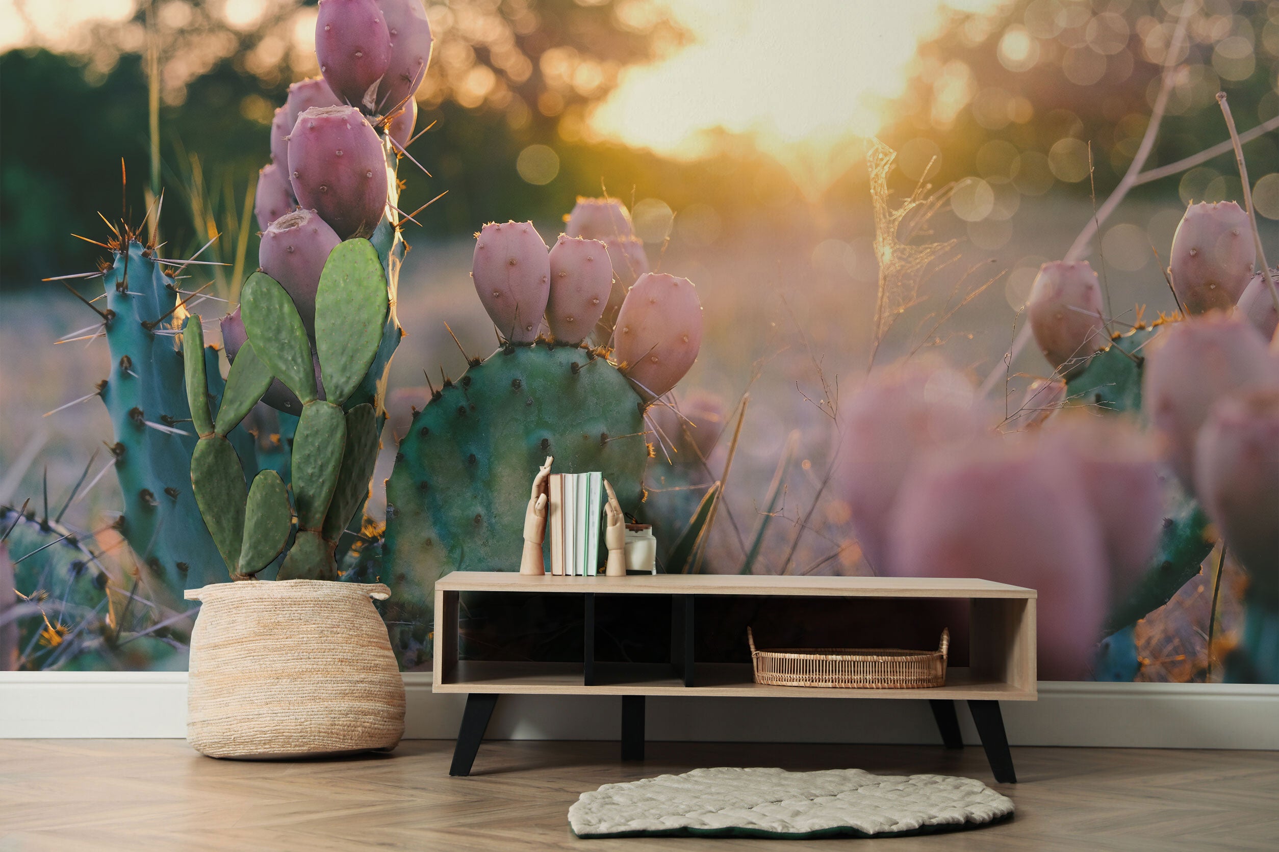 Blooming Cactus Wall Mural