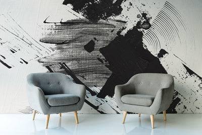 Abstract Black Ink Oil 2 Wall Mural