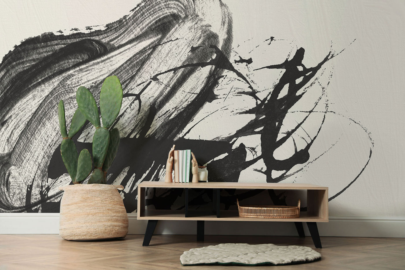 Abstract Black Ink Oil 3 Wall Mural