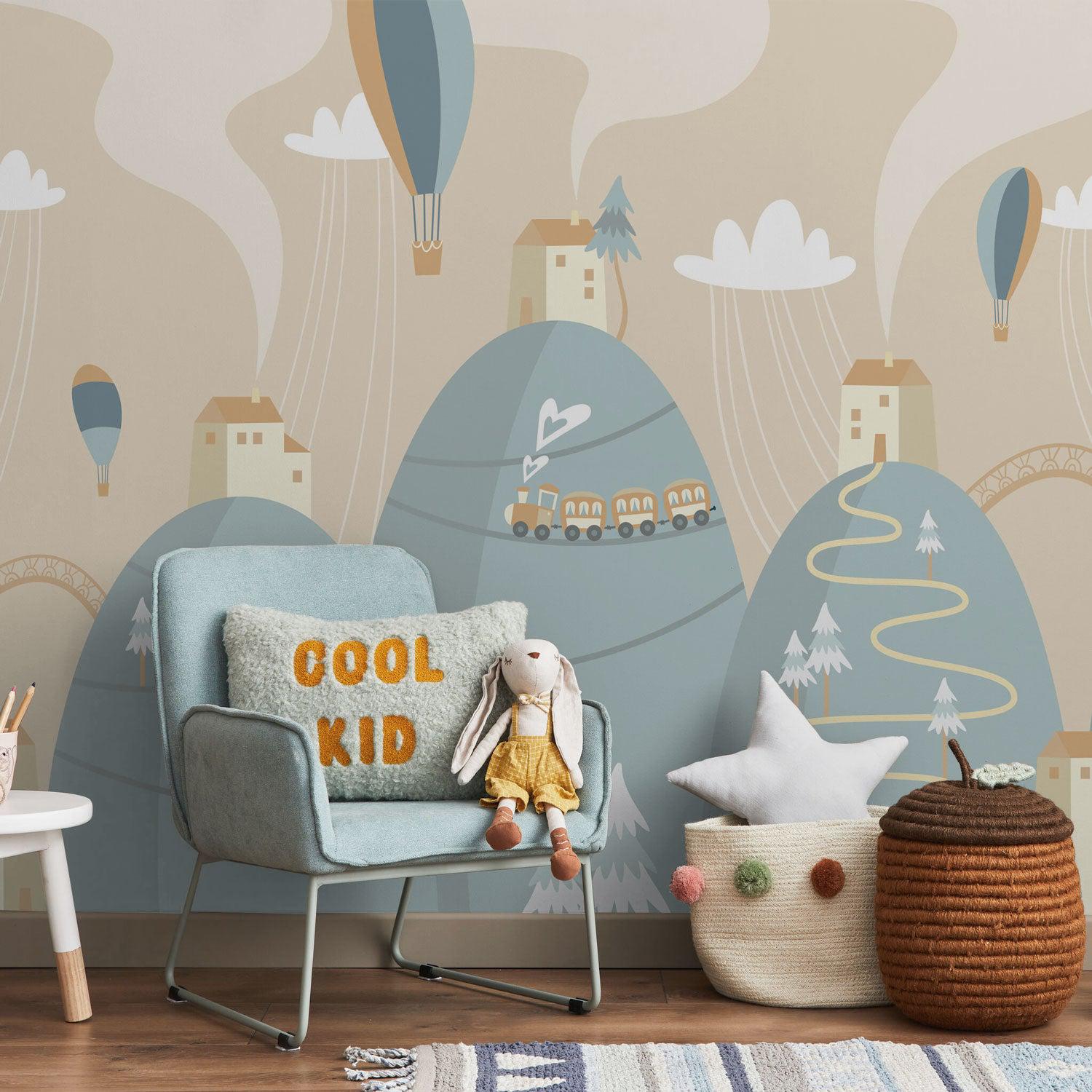 Hot Air Balloons Wallpaper Mural-Wall Mural-Eazywallz